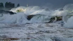 Ondas do mar durante o dia
